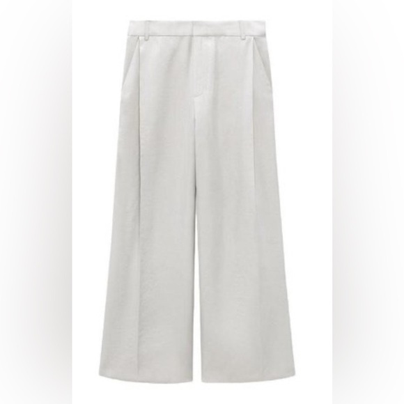 Zara Full Length Wide Leg Trousers NWT - Picture 3 of 6